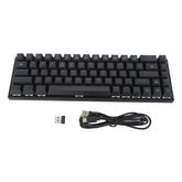 61-Key Hotswappable BT5.0 Mechanical Keyboard for Gaming and Productivity with RGB Backlight and 2000mAh Battery, Connect Up to 5 Devices (Black)